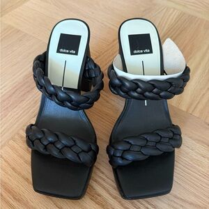 Dolce Vita Black Braided Women's Sandals
